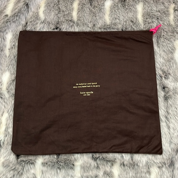Kate Spade ♠️ brown pink large dust bag - Picture 1 of 5
